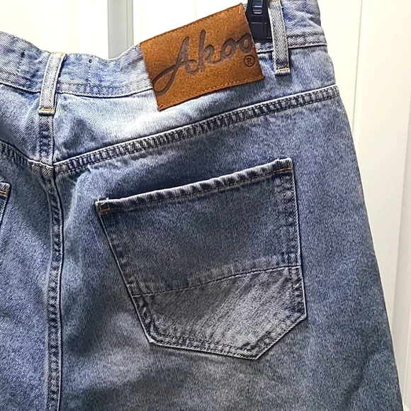 Akoo Colorful Graphic Denim Shorts